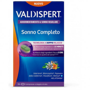 VALDISPERT INTEGRATORE SONNO COMPLETO 30 COMPRESSE DOPPIO STRATO