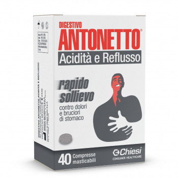 CHIESI DIGESTIVO ANTONETTO ACIDITÀ E REFLUSSO RAPIDO SOLLIEVO 40CPR