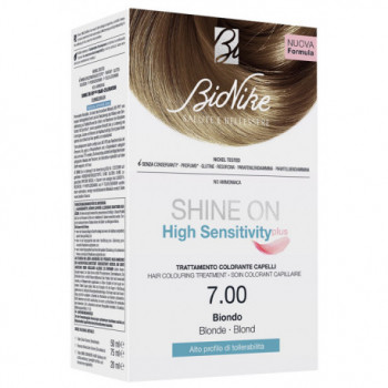 SHINE ON HIGH SENSITIVITY PLUS BIONDO 7,00 RIVELATORE IN CREMA 75 ML + CREMA COLORANTE 50 ML