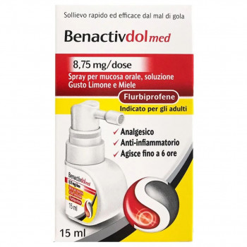 BENACTIVDOLMED SPRAY 8,75MG MAL DI GOLA ACUTO LIMONE E MIELE 15ML