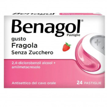 BENAGOL PASTIGLIE GUSTO FRAGOLA SENZA ZUCCHERO​ 24 PASTIGLIE