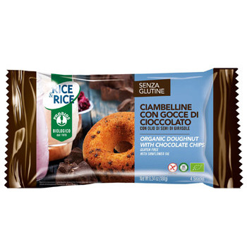 RICE&RICE CIAMBELLINE CON GOCCE DI CIOCCOLATO 4 X 45 G