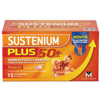 SUSTENIUM PLUS 50+ INTEGRATORE ENERGIA FISICA E MENTALE 15 FLACONCINI