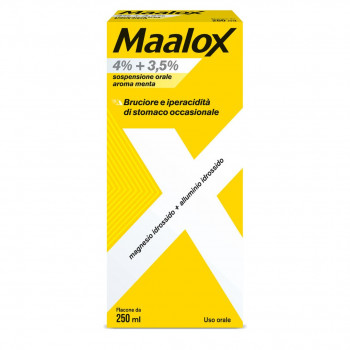 MAALOX AROMA MENTA 4%+3,5% ANTIACIDO 250 ML