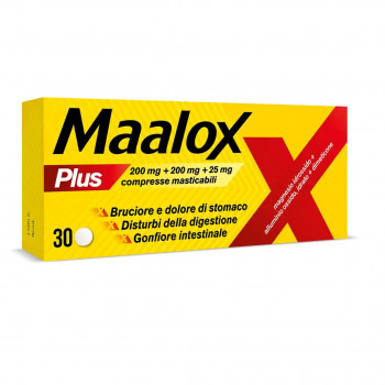 MAALOX PLUS ANTIACIDO ANTIGONFIORE 30 COMPRESSE