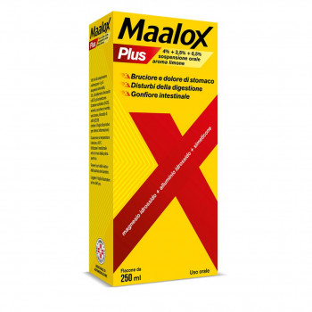 MAALOX PLUS SOSPENSIONE ORALE ANTIACIDO LIMONE 250 ML