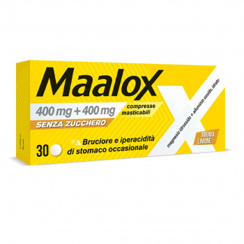 MAALOX  400MG + 400MG ANTIACIDO LIMONE 30 COMPRESSE