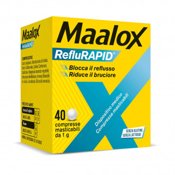 MAALOX REFLURAPID BRUCIORE E REFLUSSO STOMACO 40 COMPRESSE