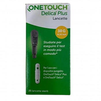 ONETOUCH DELICA PLUS LANCETTE MISURAZIONE GLICEMIA 30G 25PZ