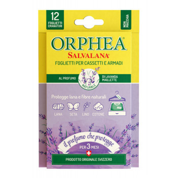 ORPHEA SALVALANA FOGLIETTI CASSETTI ARMADI PROFUMO LAVANDA MAILLETTE DISPLAY 12 PEZZI