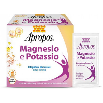 APROPOS MAGNESIO POTASSIO 24 BUSTINE DA 5 G GUSTO ARANCIA