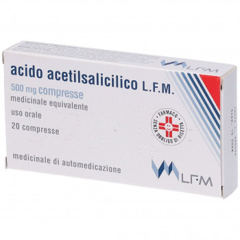 ACIDO ACETILSALIC LFM 500MG FEBBRE E RAFFREDDAMENTO 20CPR